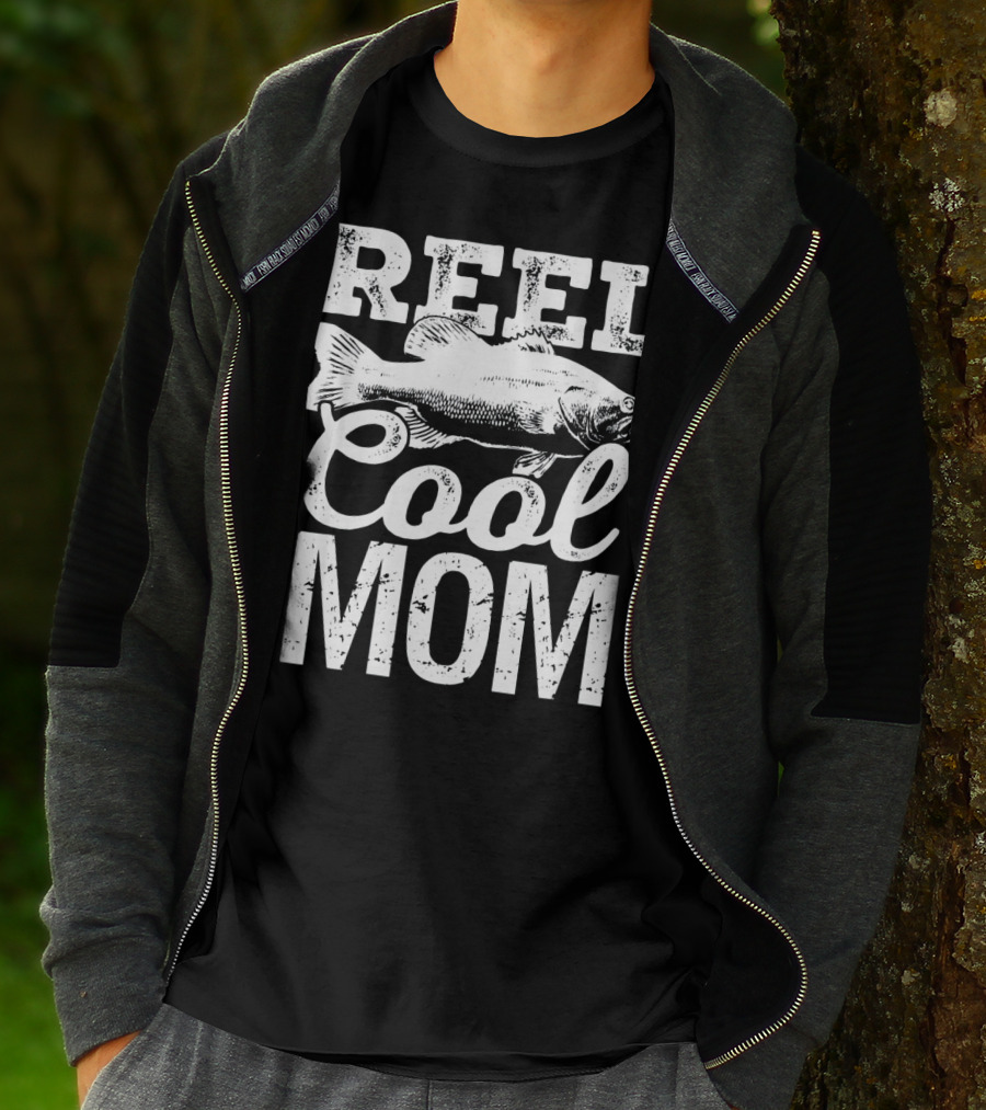 Reel Cool Mom Fishing Angler Bass Fish T-Shirt