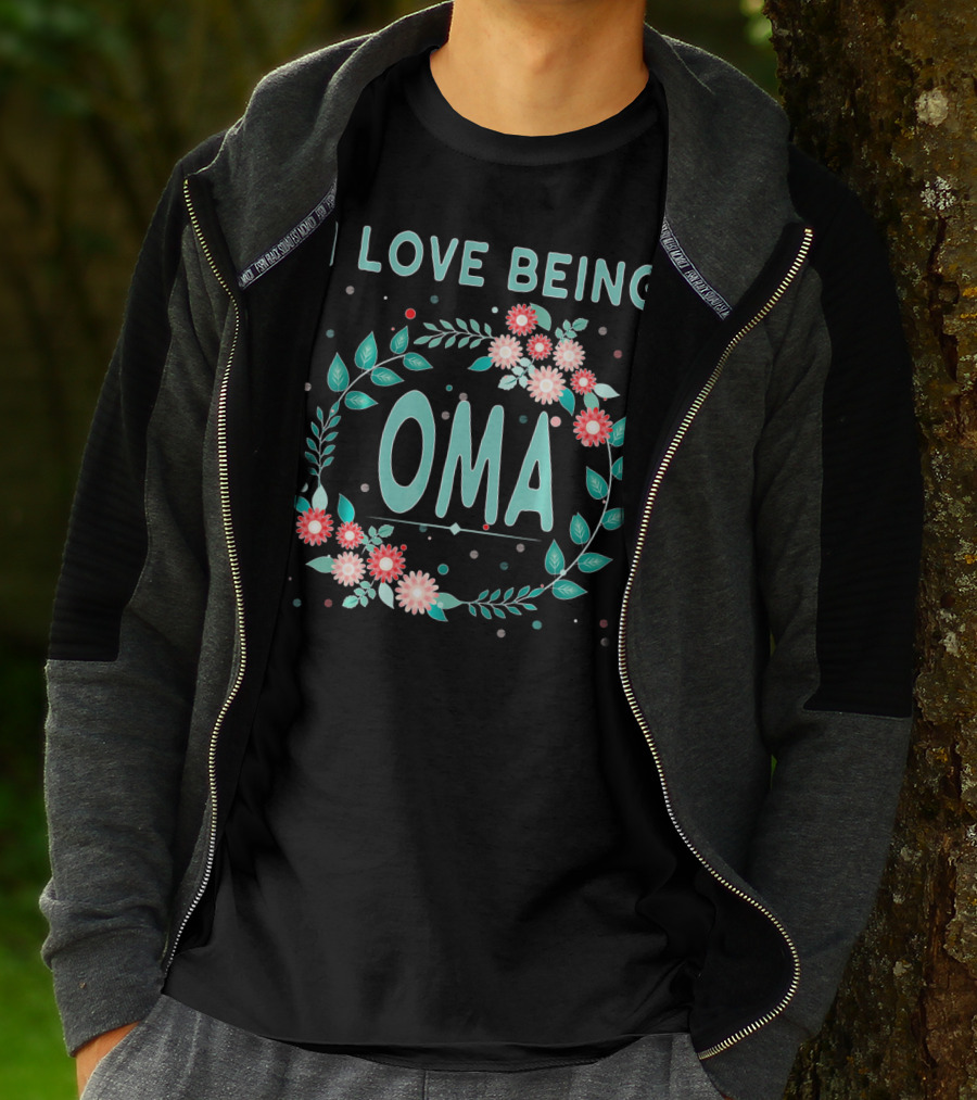 I Love Being OMA Floral T-Shirt