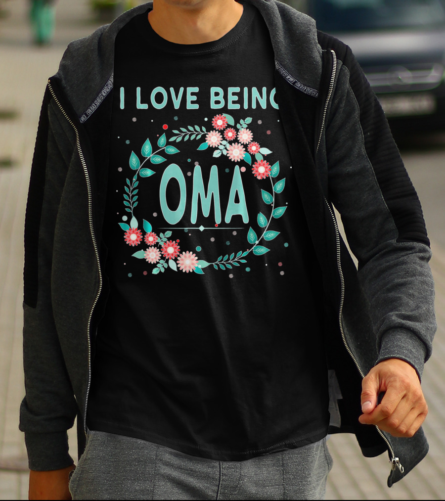 I Love Being OMA Floral T-Shirt