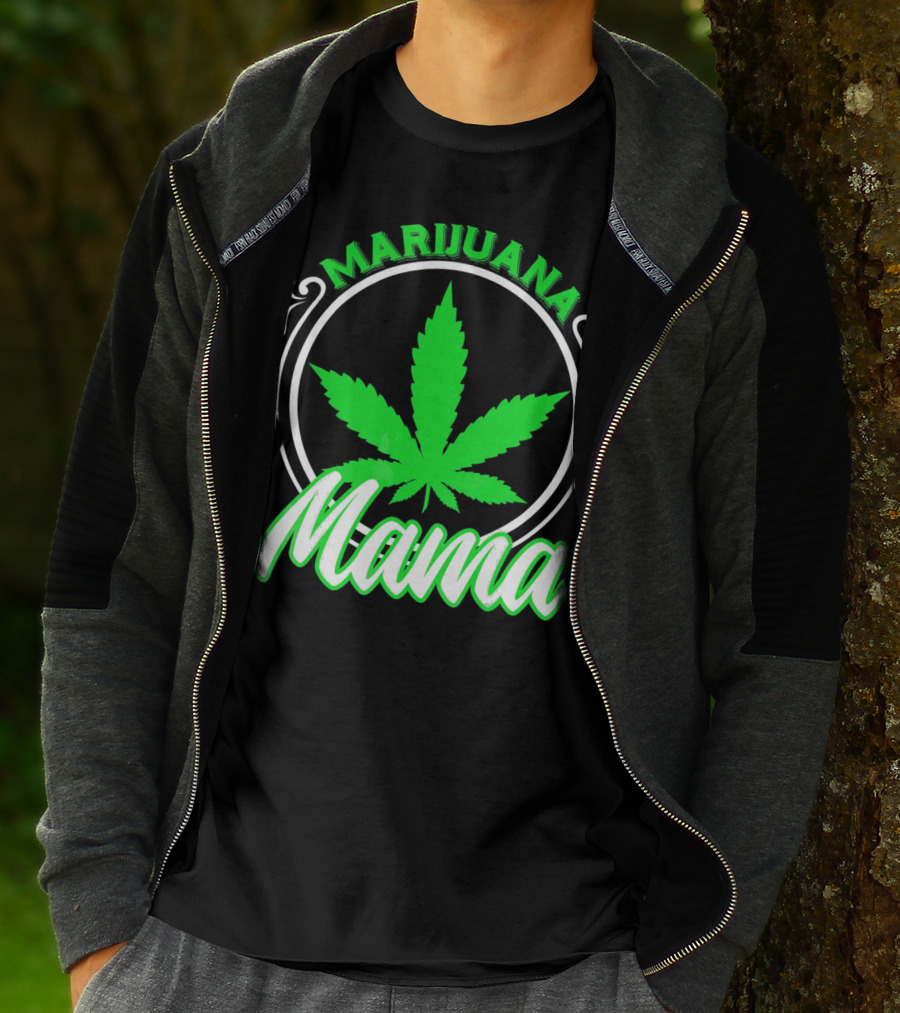 Marijuana Mama Mom Weed Leaf T-Shirt