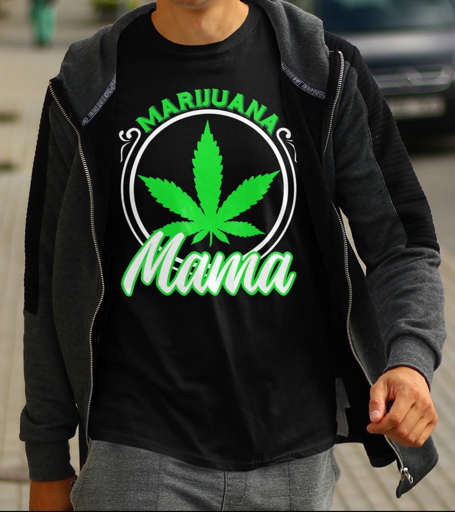 Marijuana Mama Mom Weed Leaf T-Shirt