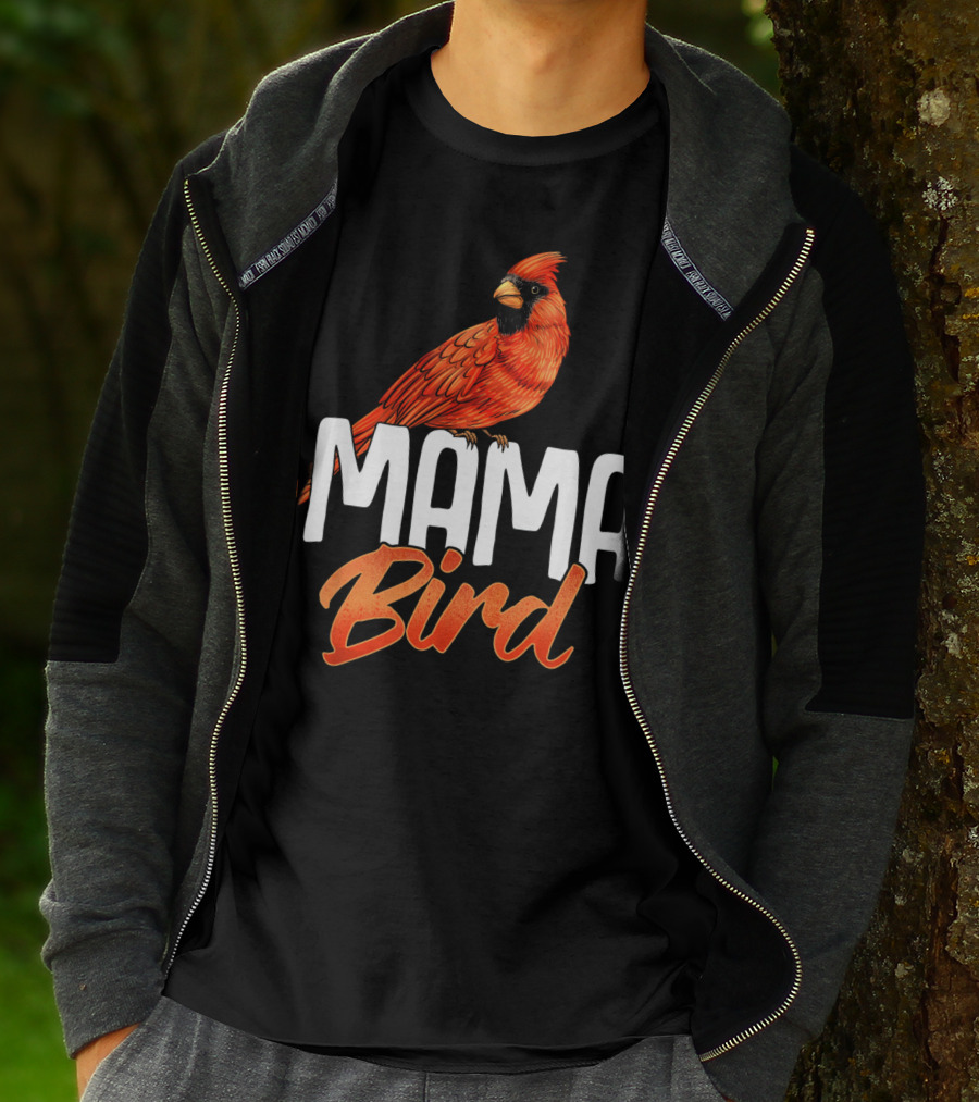 Mama Bird Red Cardinal Birds Mother's Day T-Shirt