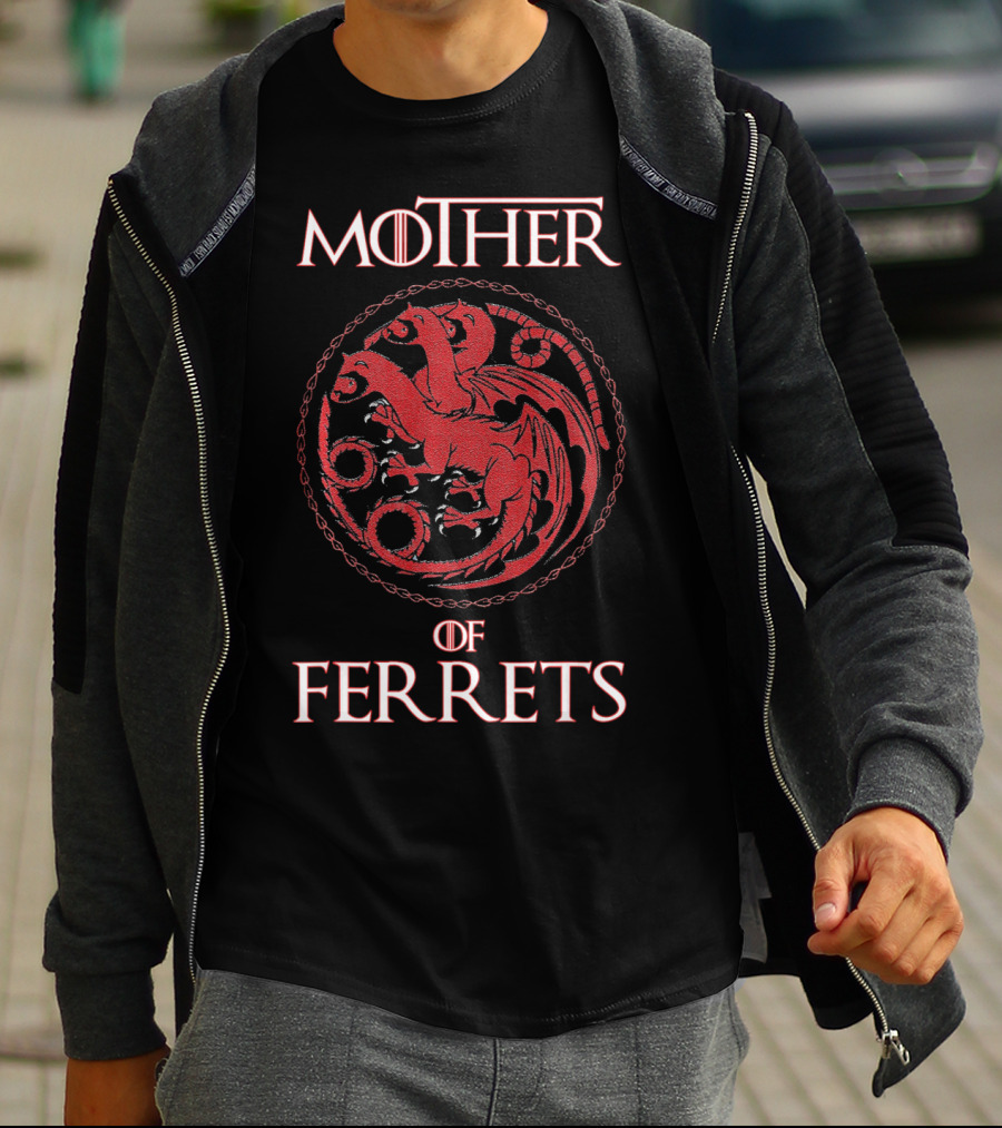 Mother Of Ferrets Farm N Fancy Dragon Emblem T-Shirt