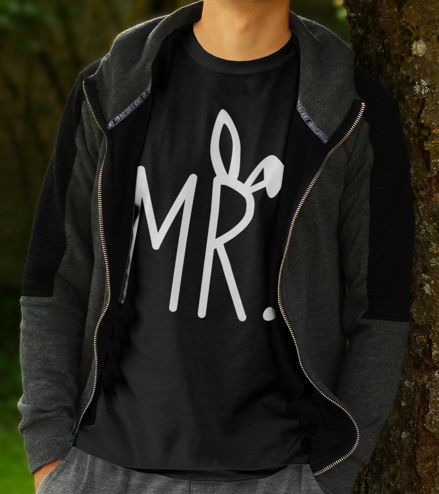 MR. Bunny Ears Mens Easter T-Shirt
