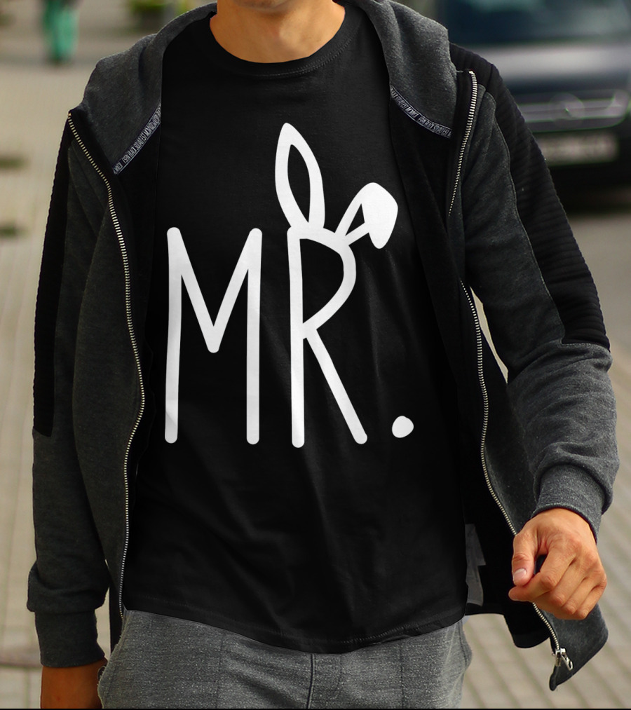 MR. Bunny Ears Mens Easter T-Shirt
