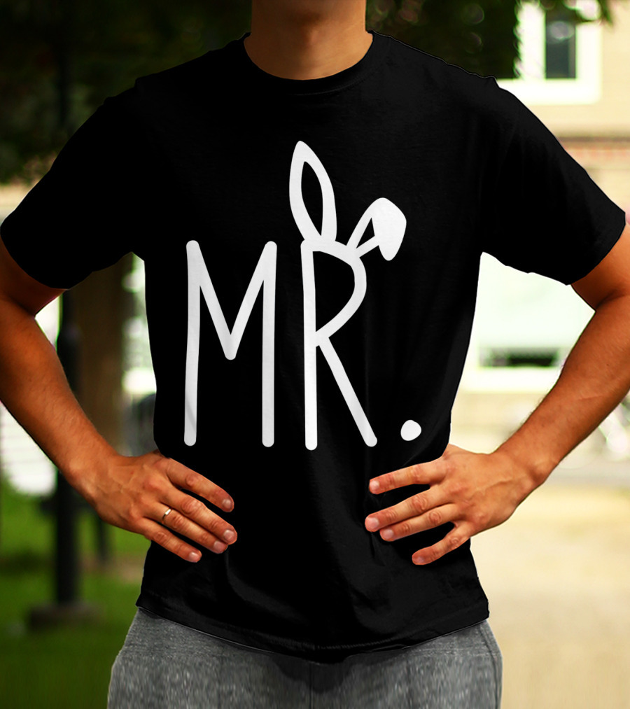 MR. Bunny Ears Mens Easter T-Shirt