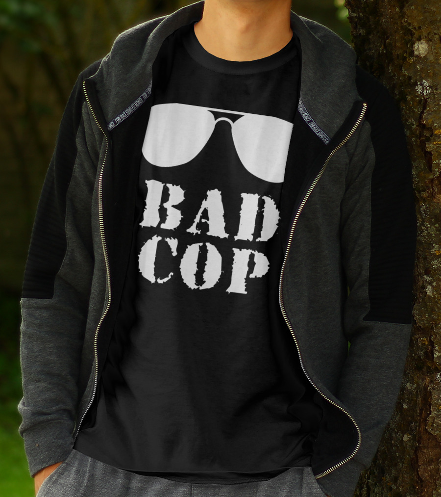 Bad Cop Funny Father And Son Matching Sunglasses T-Shirt