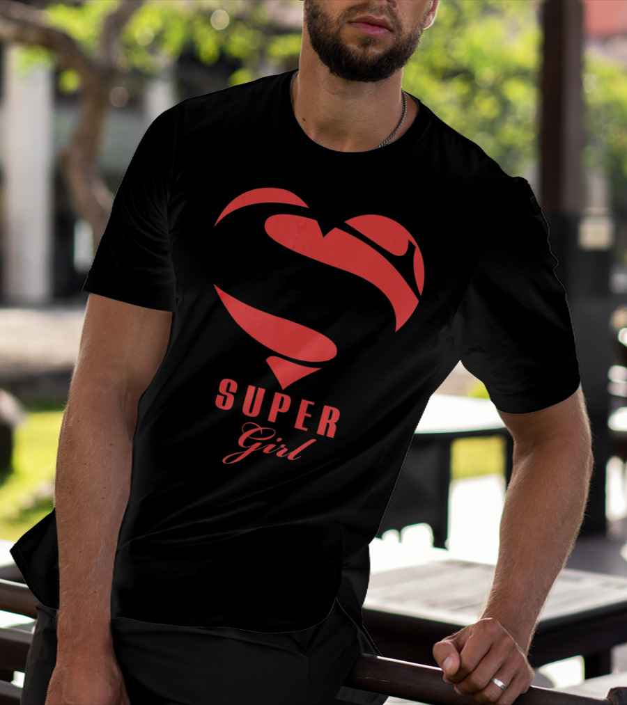Super Girl Heart Symbol Superhero Mother's Day T-Shirt