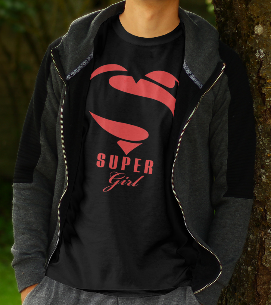 Super Girl Heart Symbol Superhero Mother's Day T-Shirt