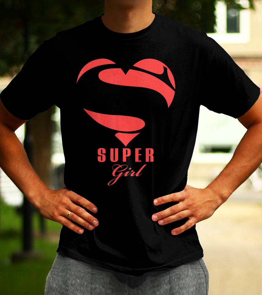 Super Girl Heart Symbol Superhero Mother's Day T-Shirt