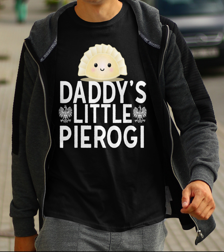 Daddy's Little Pierogi Kids Dyngus Day Polish Heritage Cute Emblem T-Shirt