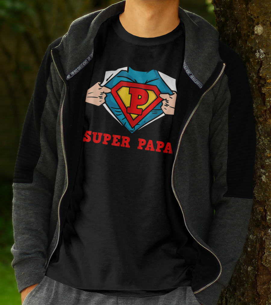 SUPERHERO SUPER PAPA P T-Shirt