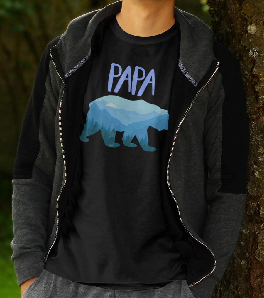 Papa Mountain Bear Mens Papa Bear T-Shirt