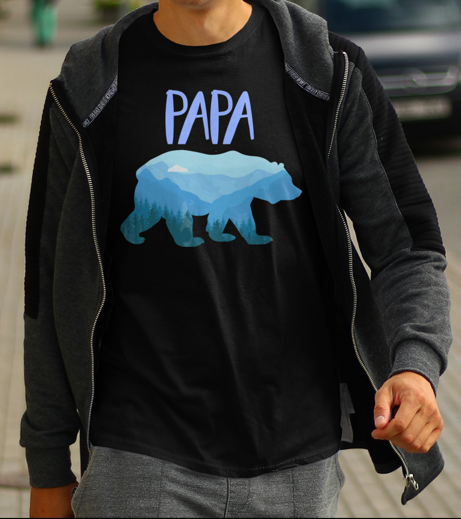 Papa Mountain Bear Mens Papa Bear T-Shirt