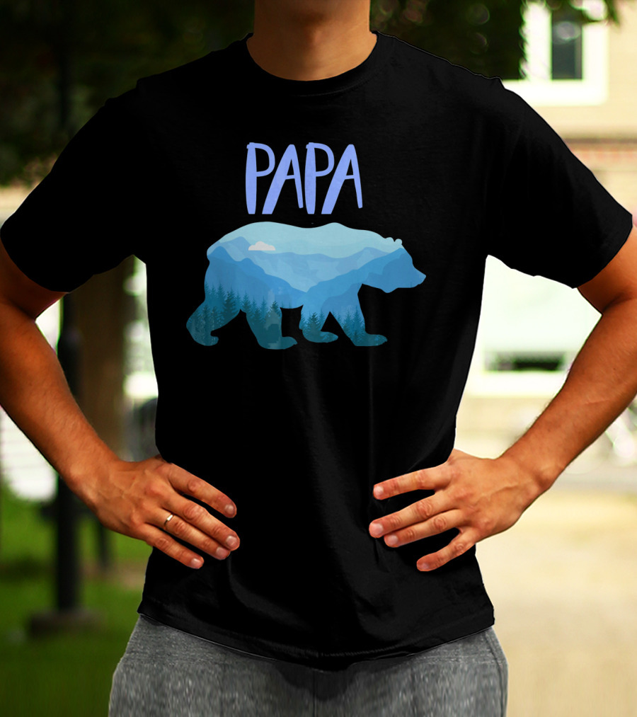 Papa Mountain Bear Mens Papa Bear T-Shirt