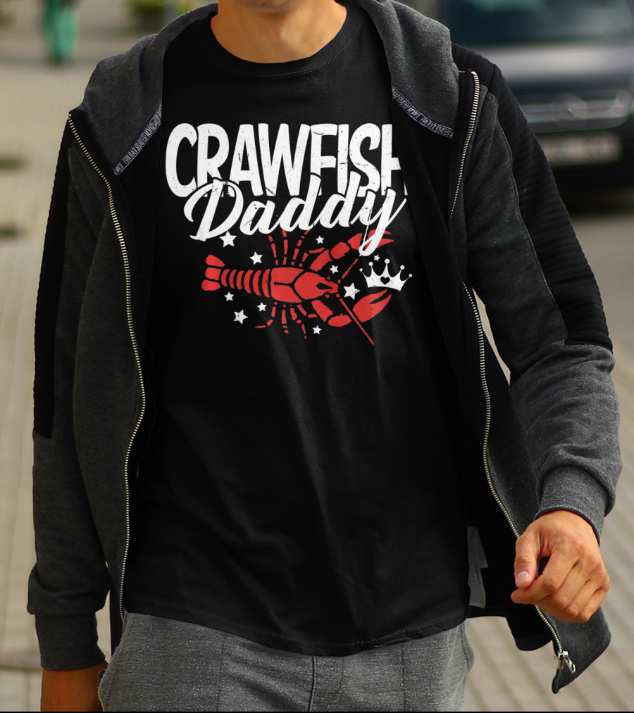 Crawfish Daddy Cajun Boil Crayfi Stars Crown T-Shirt