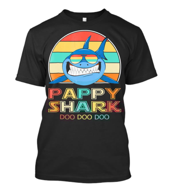 Pappy Shark Doo Doo Doo Retro Vintage T-Shirt