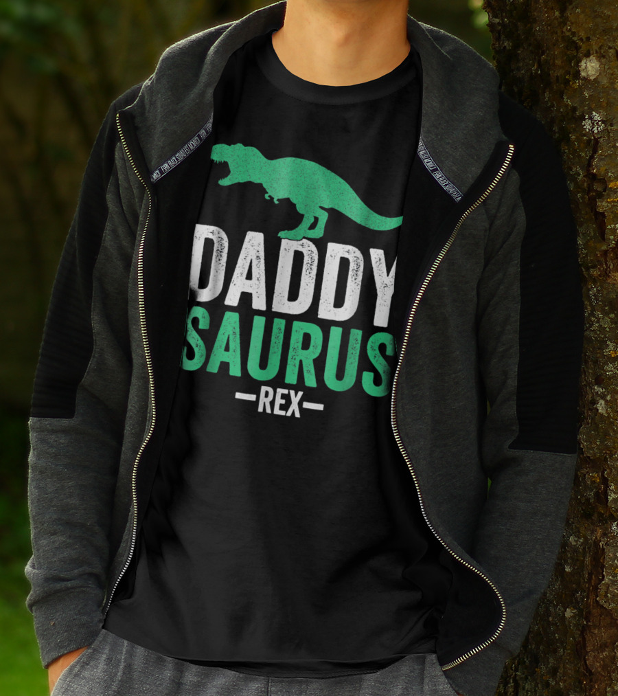 Daddysaurus Rex Funny Dad Mens Dinosaur T-Shirt