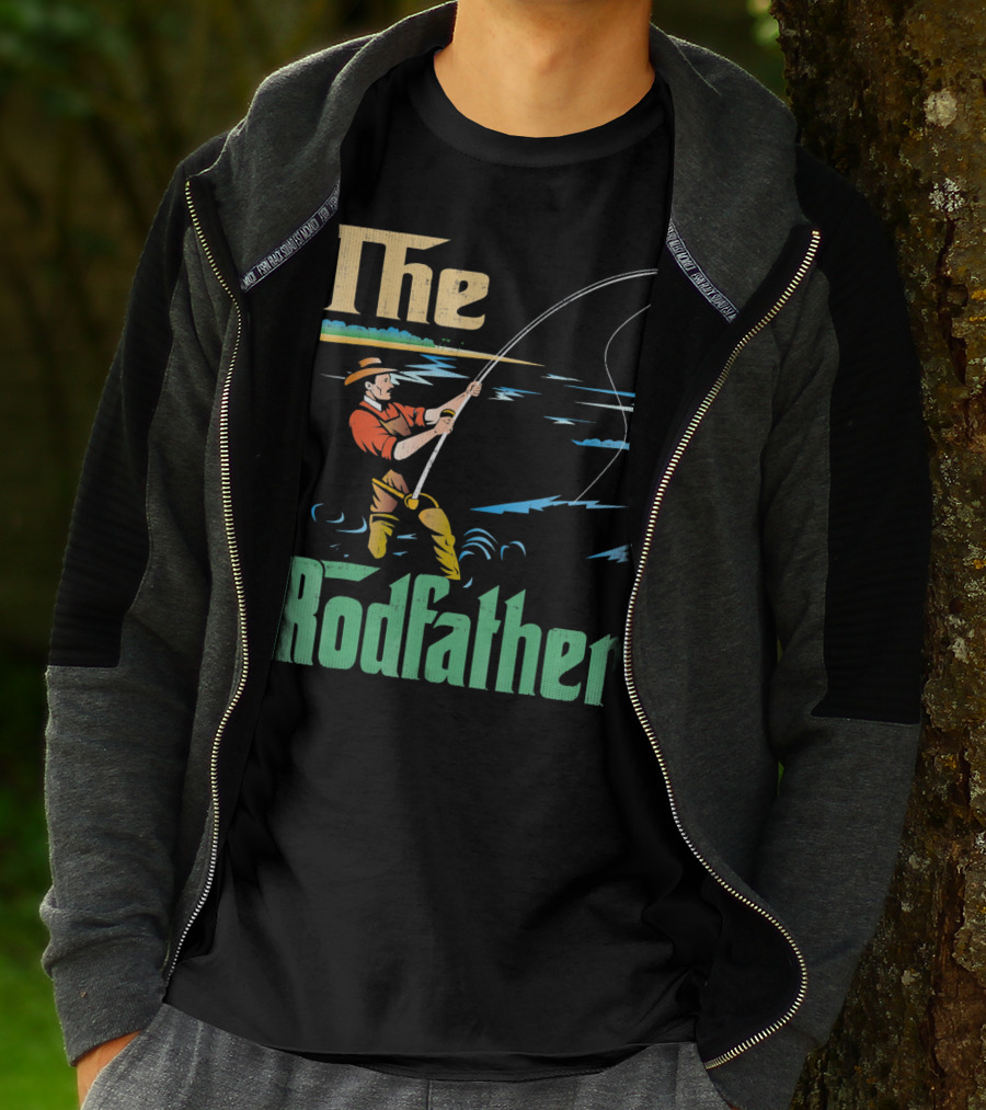 The Rodfather Fishing Fisherman T-Shirt