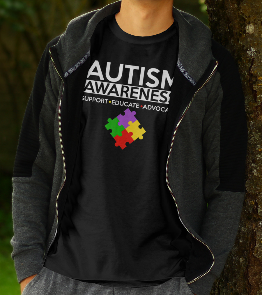 AUTISM AWARENESS SUPPORT EDUCATE ADVOCATE T-Shirt