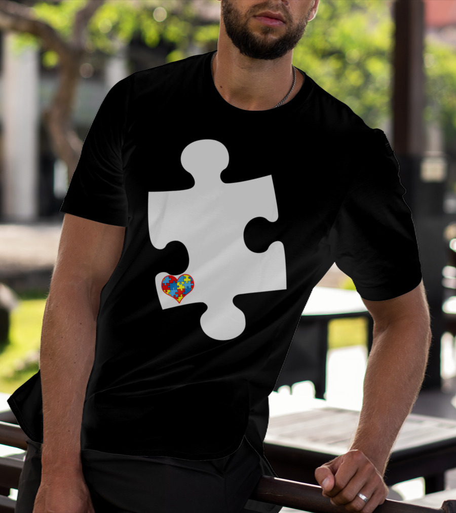 Awesome Love Autism Awareness Puzzle Heart Piece T-Shirt
