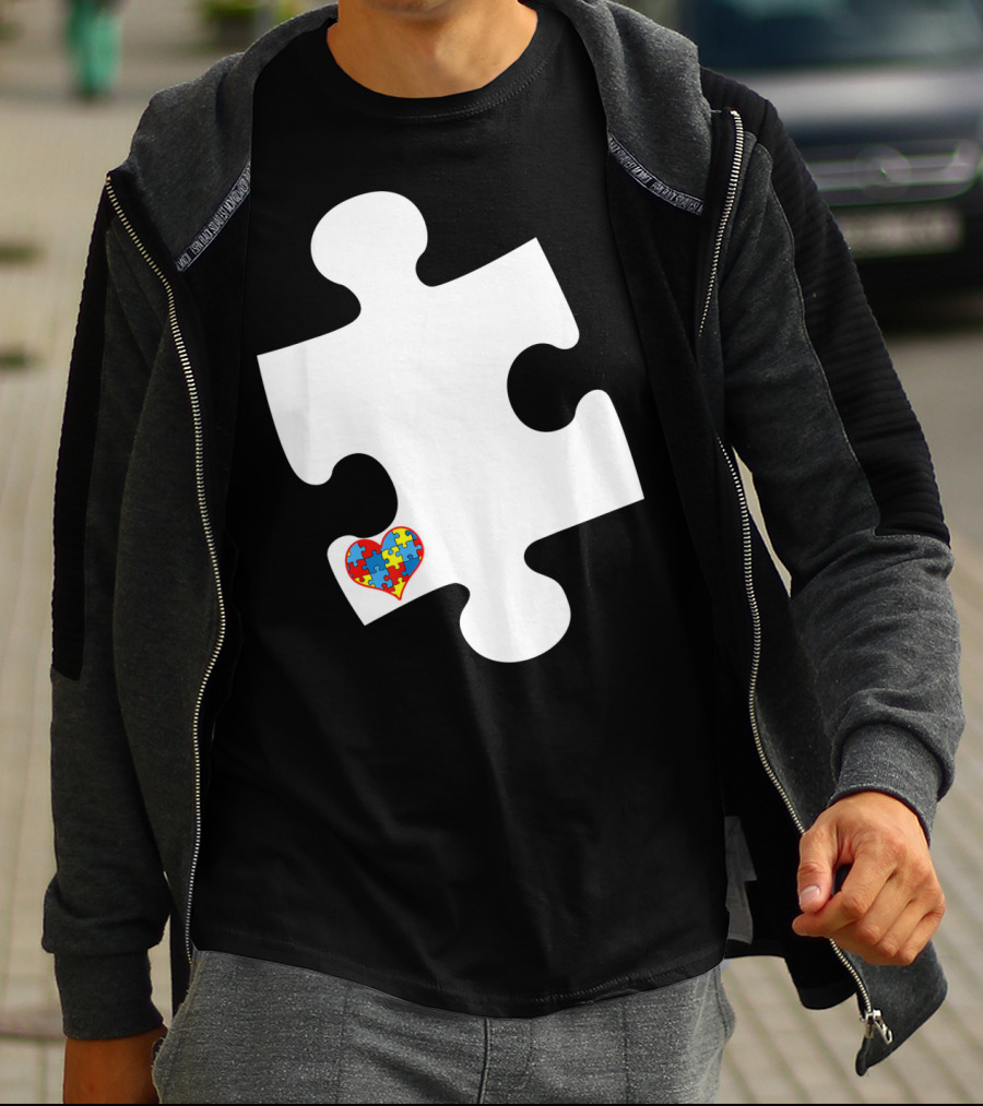 Awesome Love Autism Awareness Puzzle Heart Piece T-Shirt