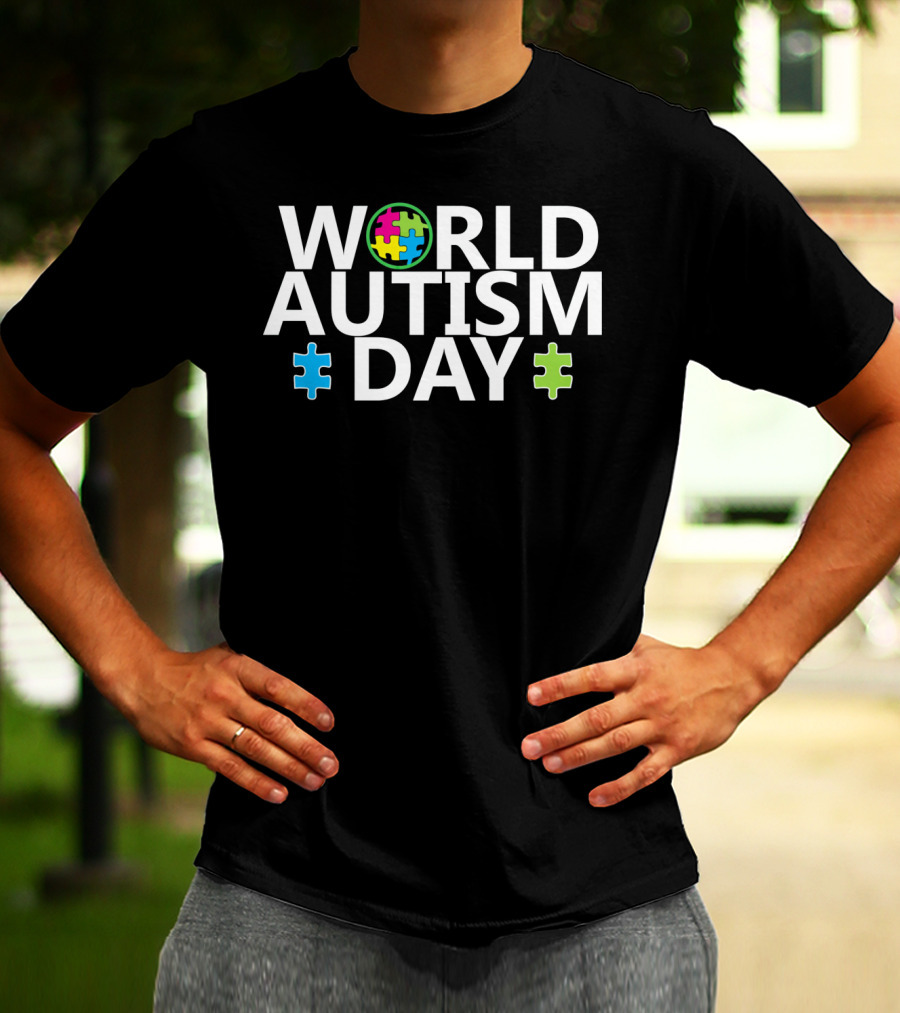World Autism Day April 2nd Puzzle Symbol Awareness T-Shirt