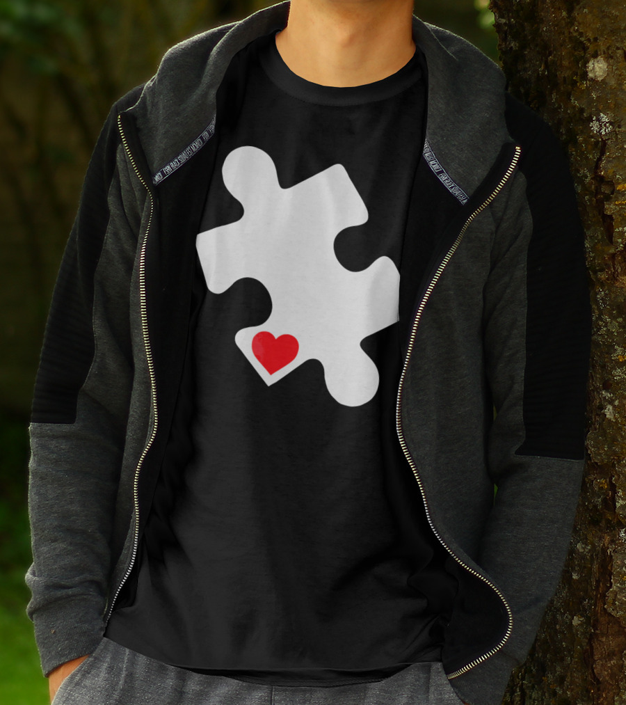 Love Autism Awareness Puzzle Heart T-Shirt