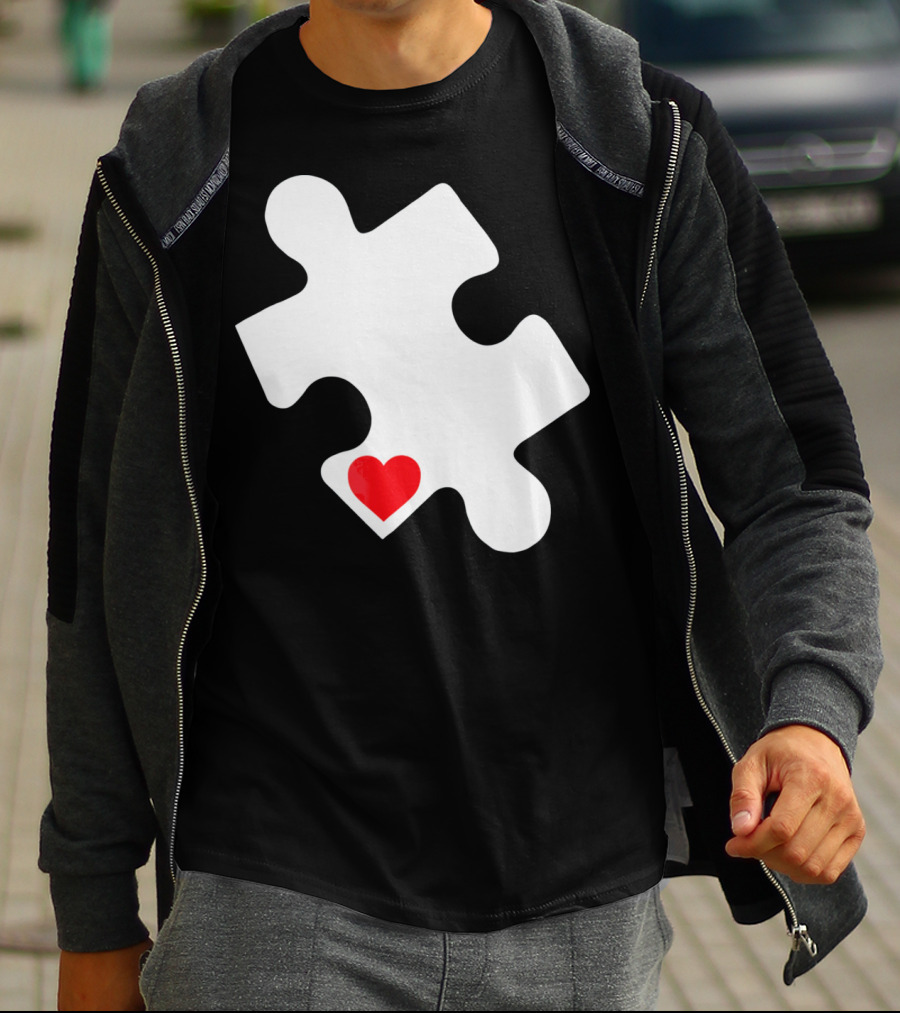 Love Autism Awareness Puzzle Heart T-Shirt