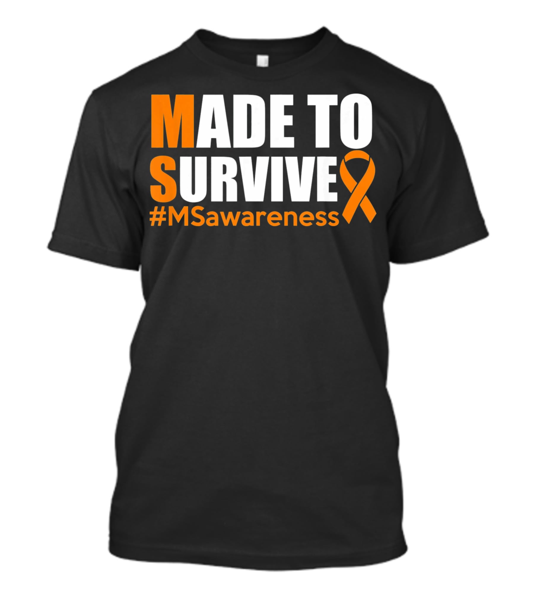 Made To Survive MS Awareness Ribbon Hashtag T-Shirt