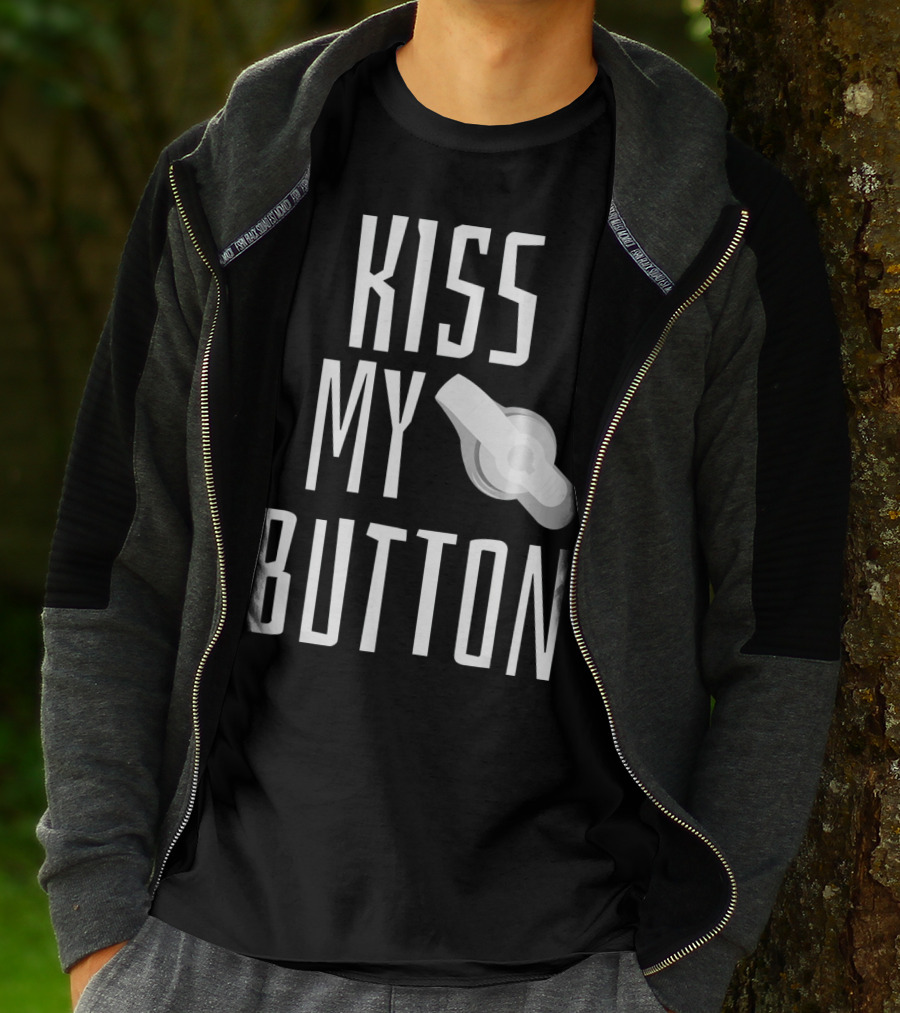 Kiss My Button Feeding Tube Awareness Tu T-Shirt