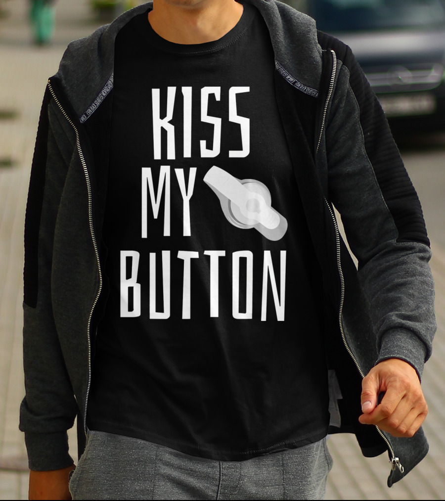 Kiss My Button Feeding Tube Awareness Tu T-Shirt