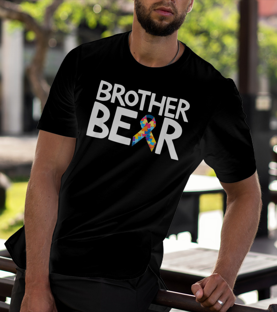 Brother Bear Autism Awareness Puzzle T-Shirt