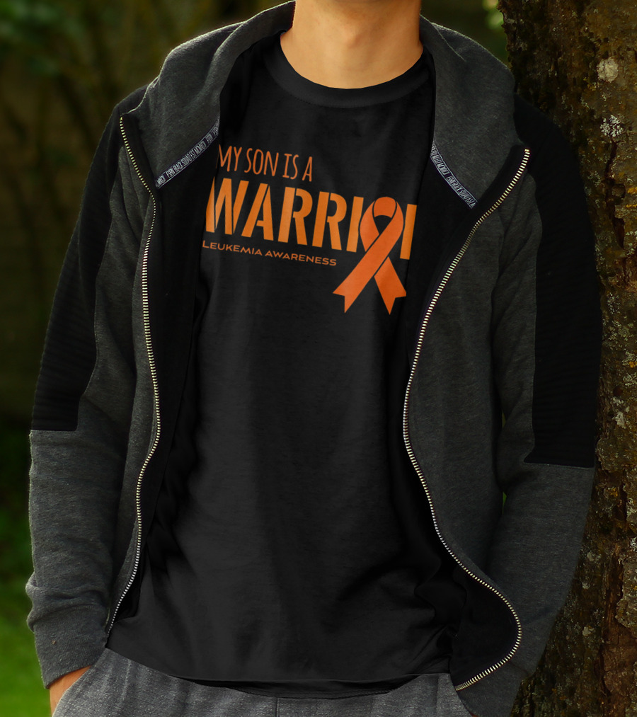 My Son Is A Warrior Leukemia Awareness Orange T-Shirt