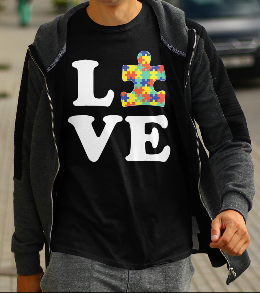 Love Autism Awareness Puzzle T-Shirt