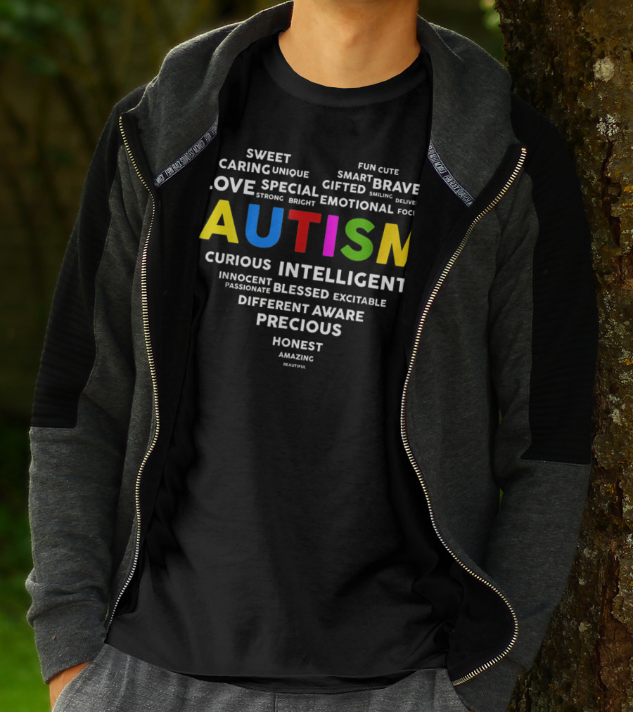 Autism Awareness Heart Love Brave Gifted Intelligent Blessed Precious T-Shirt