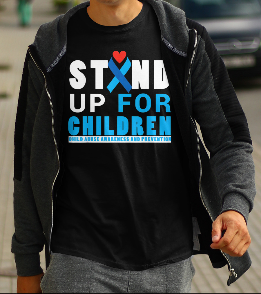 STAND UP FOR CHILDREN Child Abuse Awareness And Prevention T-Shirt