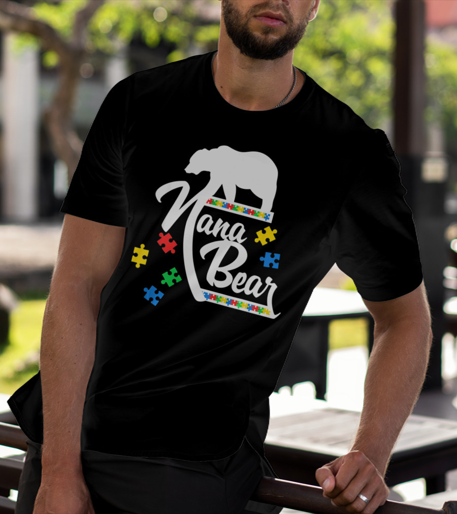 Nana Bear Puzzle Autism Awareness T-Shirt