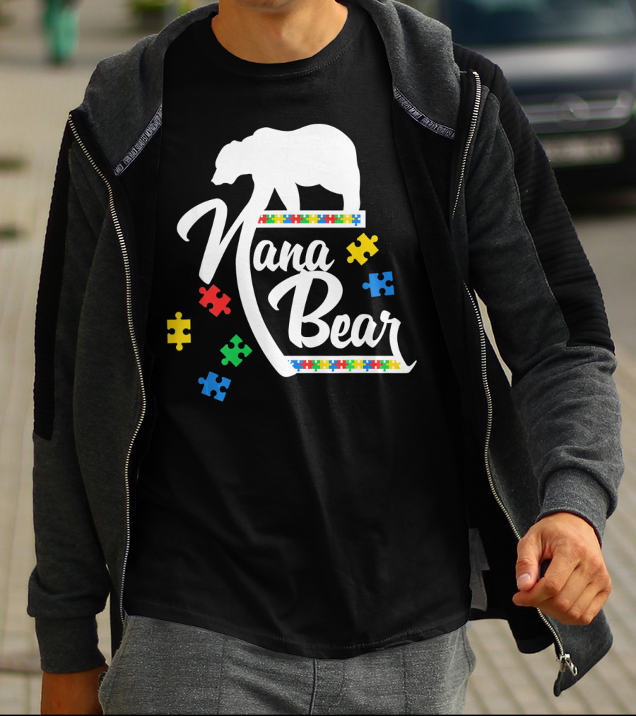 Nana Bear Puzzle Autism Awareness T-Shirt