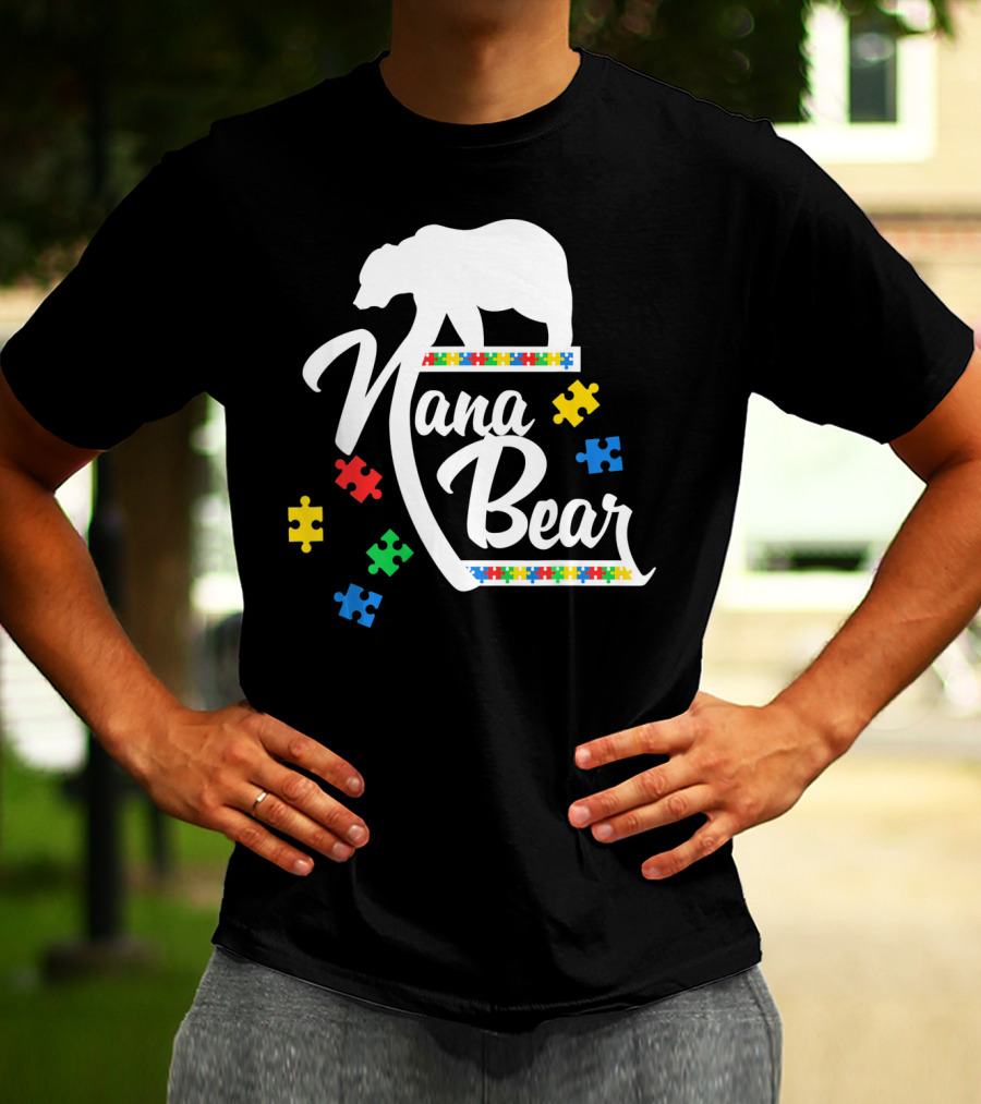 Nana Bear Puzzle Autism Awareness T-Shirt