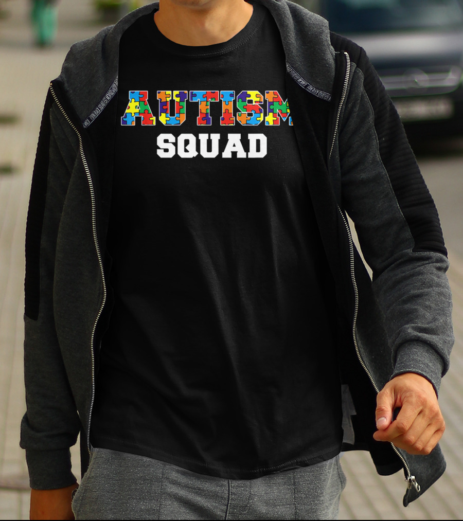 Autism Squad Puzzle Piece Pride Awareness T-Shirt