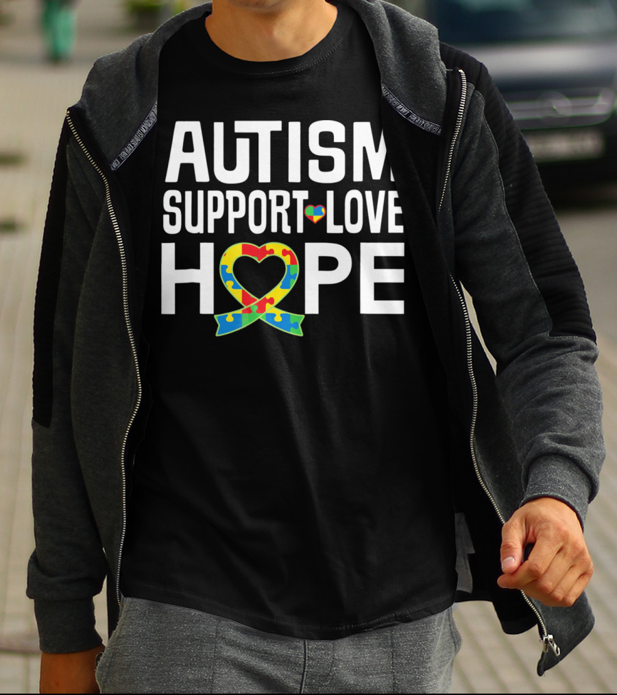Autism Support Love Hope Puzzle T-Shirt