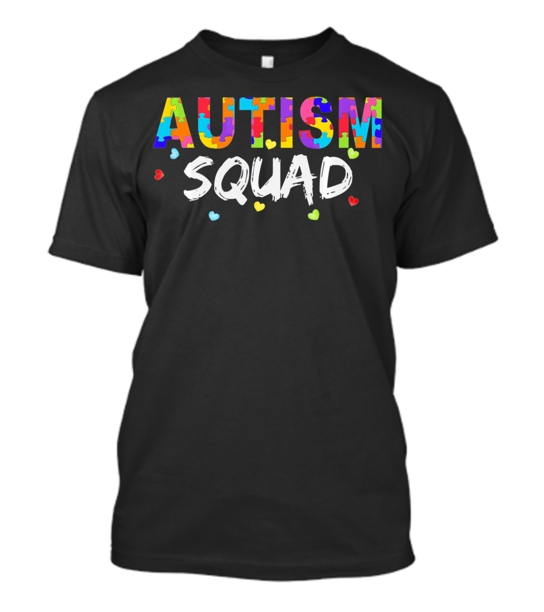 Autism Squad Puzzle Piece Heart Awareness T-Shirt