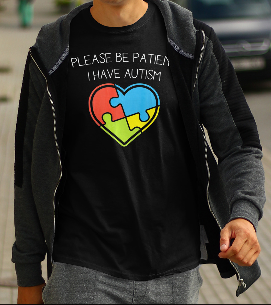 Please Be Patient I Have Autism Love Autism Puzzle T-Shirt