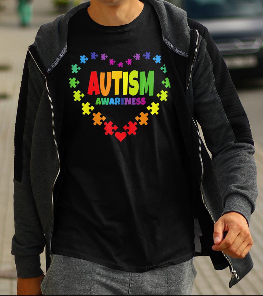 Autism Awareness Heart Puzzle Symbol April 2 T-Shirt