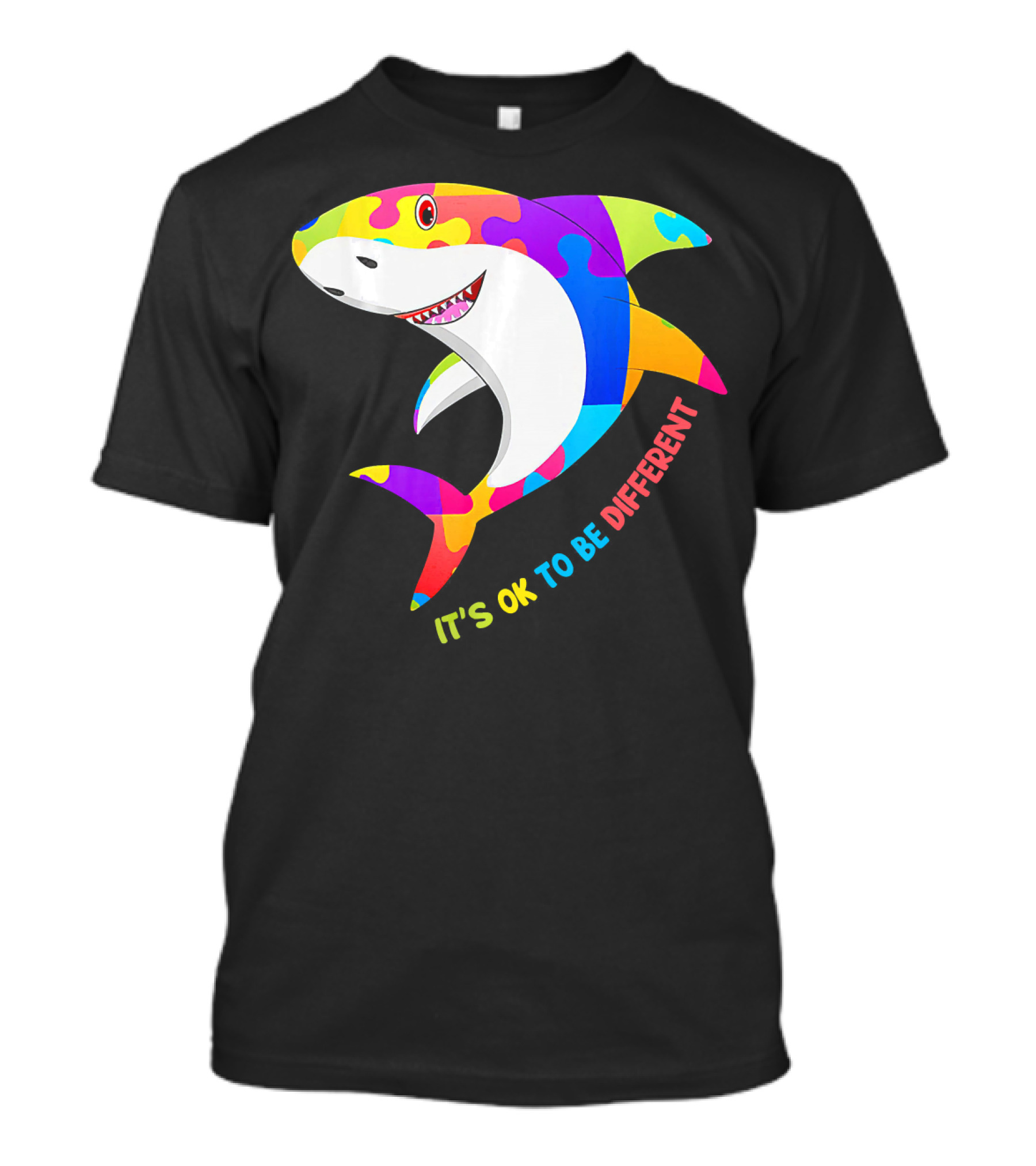 It's Ok To Be Different Shark Autism Awareness T-Shirt