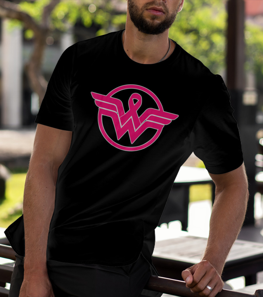 Wonder Woman Breast Cancer Awareness Superhero T-Shirt