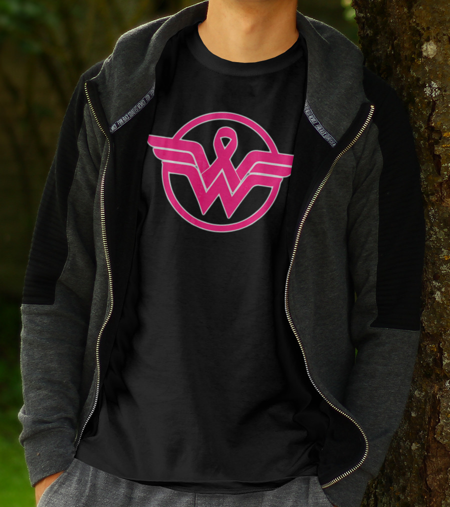 Wonder Woman Breast Cancer Awareness Superhero T-Shirt