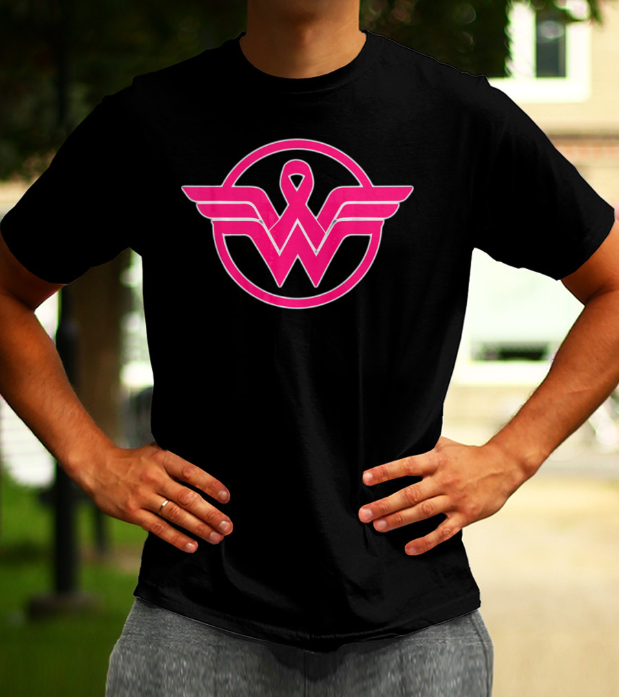 Wonder Woman Breast Cancer Awareness Superhero T-Shirt
