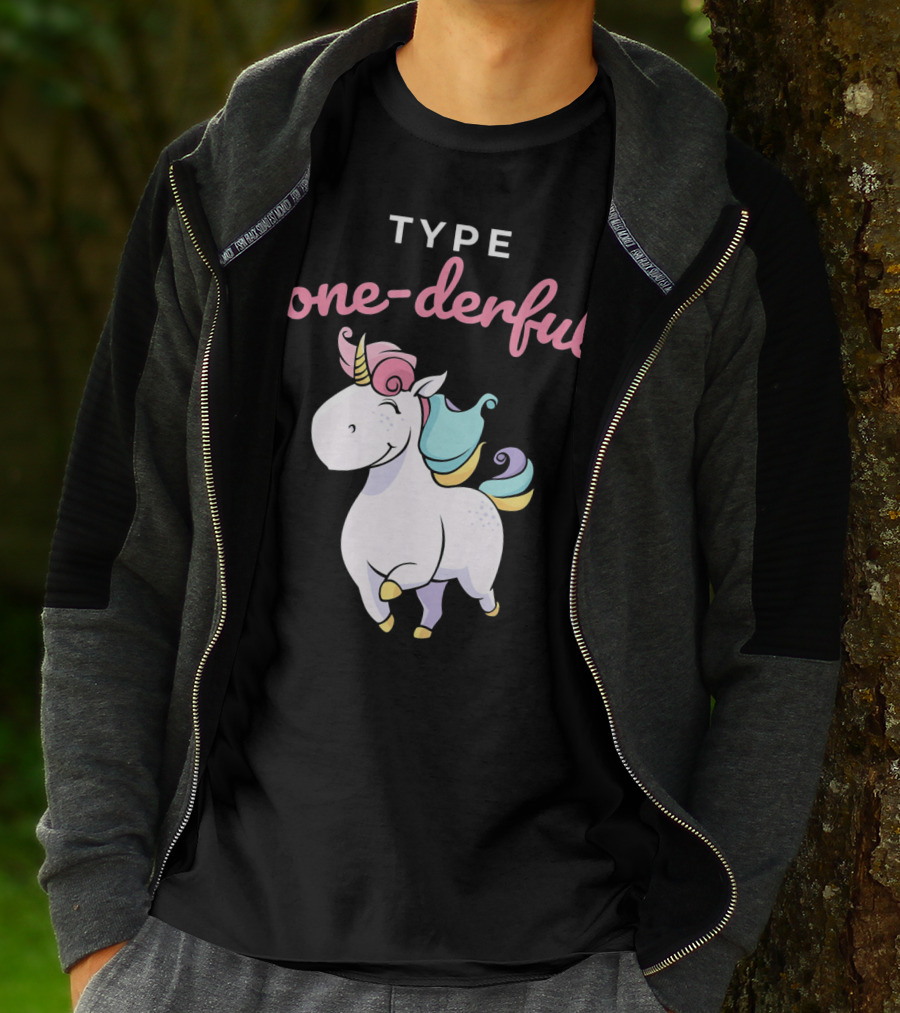 Type One-Derful Unicorn Type 1 Diabetes Awareness T-Shirt